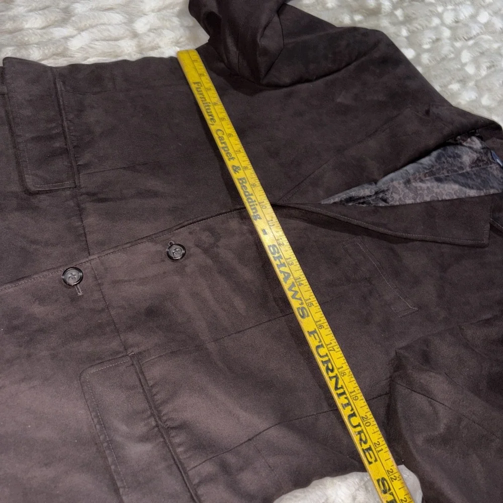 Ralph Lauren Dark Brown Faux Suede Two-button Men's Sport Coat 42R